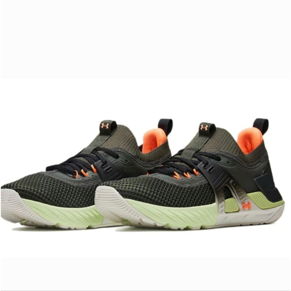 Under Armour Olive and Orange Sneakers
